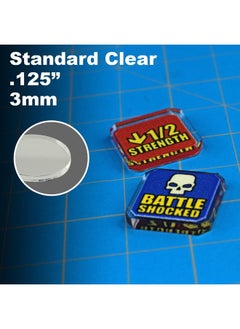 LITKO LITKO Upgrade Tokens | Compatible with Warhammer 10th Edition | Half-Strength | Battle Shocked | Wound | Movement | Modifier | WH40Kv10 (Half Strength/Battle Shocked)  - Image 5