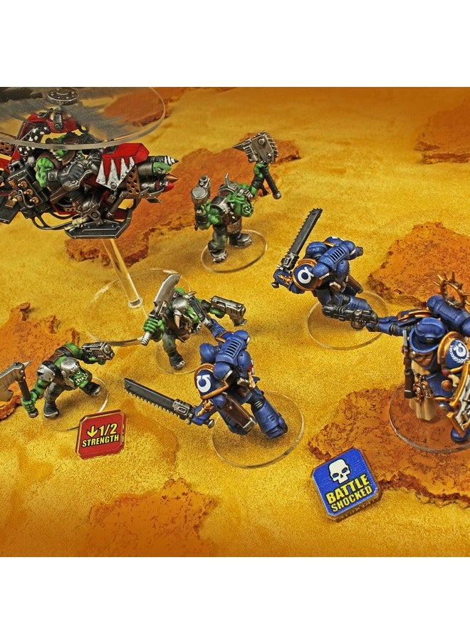 LITKO LITKO Upgrade Tokens | Compatible with Warhammer 10th Edition | Half-Strength | Battle Shocked | Wound | Movement | Modifier | WH40Kv10 (Half Strength/Battle Shocked)  - Image 2