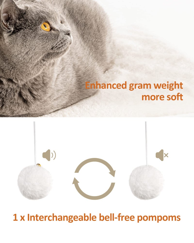 FourFurPets 26.7in Large Cat Tree Tower Condo, Cat Scratch Posts for Indoor Cats, Big Plate, Three 23.6in Full Sisal Scratching Posts, Greige - Image 5