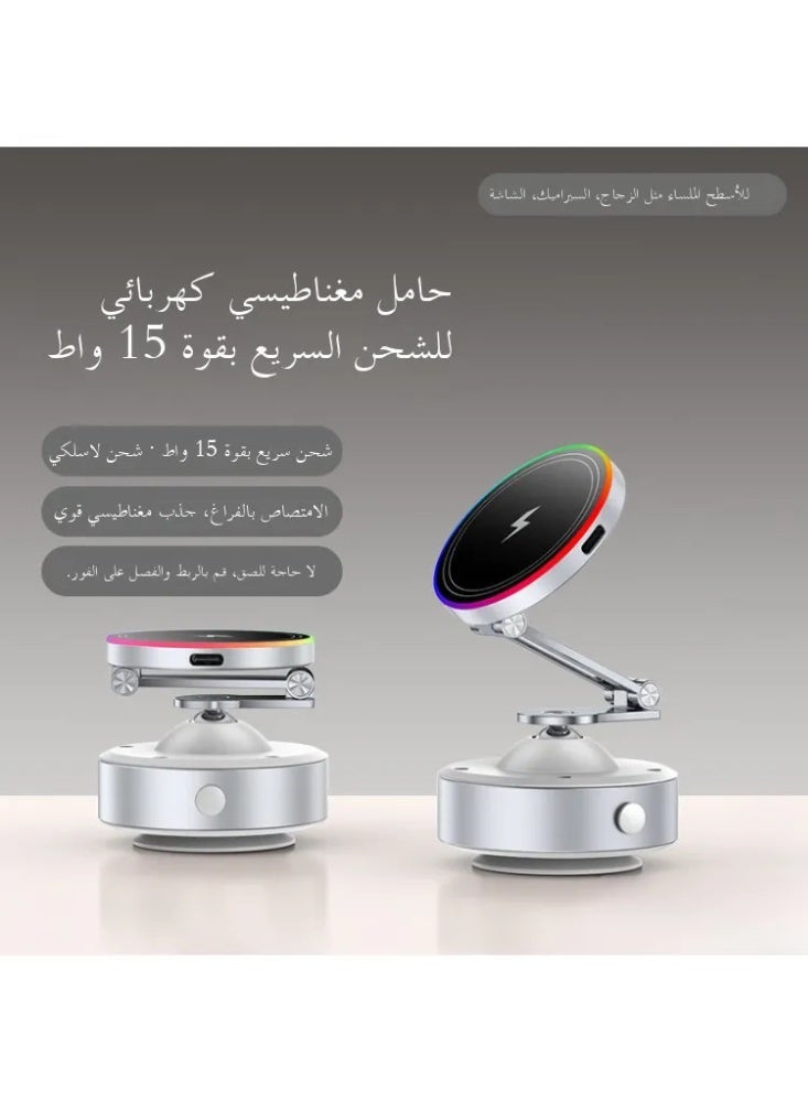 حامل جوال سيارة بالشفط الكهربائي والمغناطيسي - قابل للشحن، متعدد الاستخدامات، عالمي لكل الهواتف الذكية - Image 5
