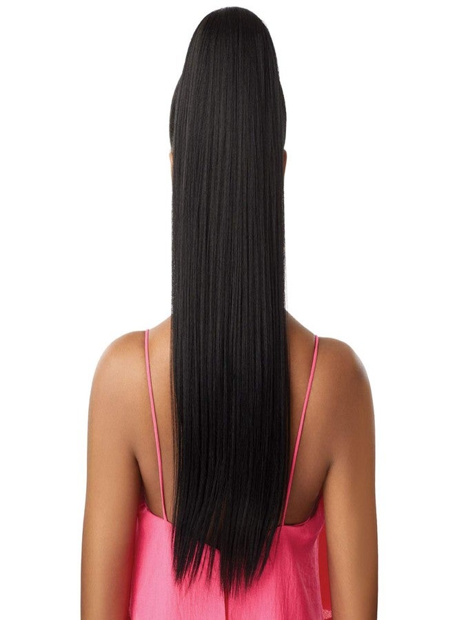 Outre Ponytail Pretty Quick Sleek Straight 24" (1-Jet Black) - Image 3