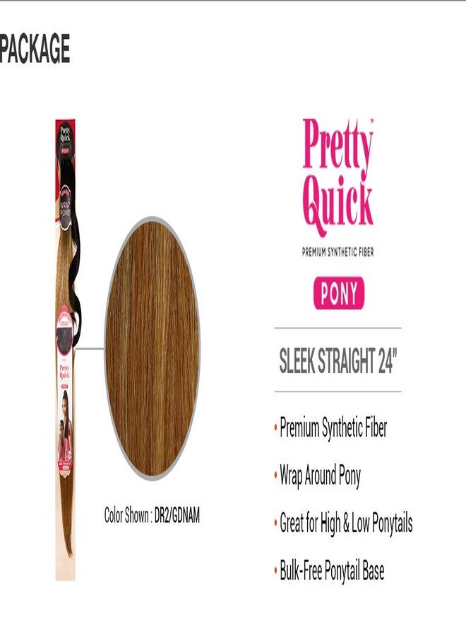 Outre Ponytail Pretty Quick Sleek Straight 24" (1-Jet Black) - Image 5