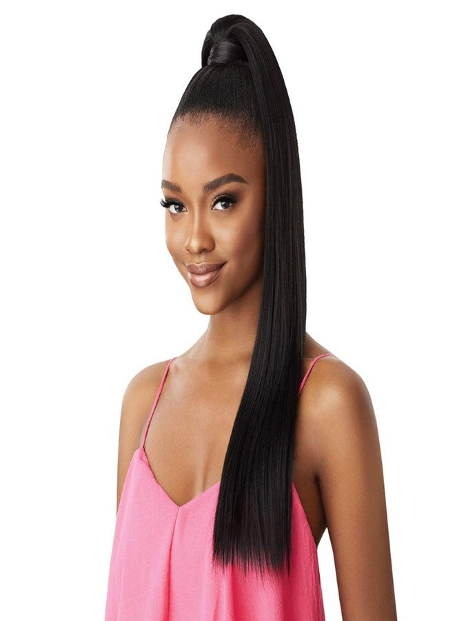Outre Ponytail Pretty Quick Sleek Straight 24" (1-Jet Black) - Image 1