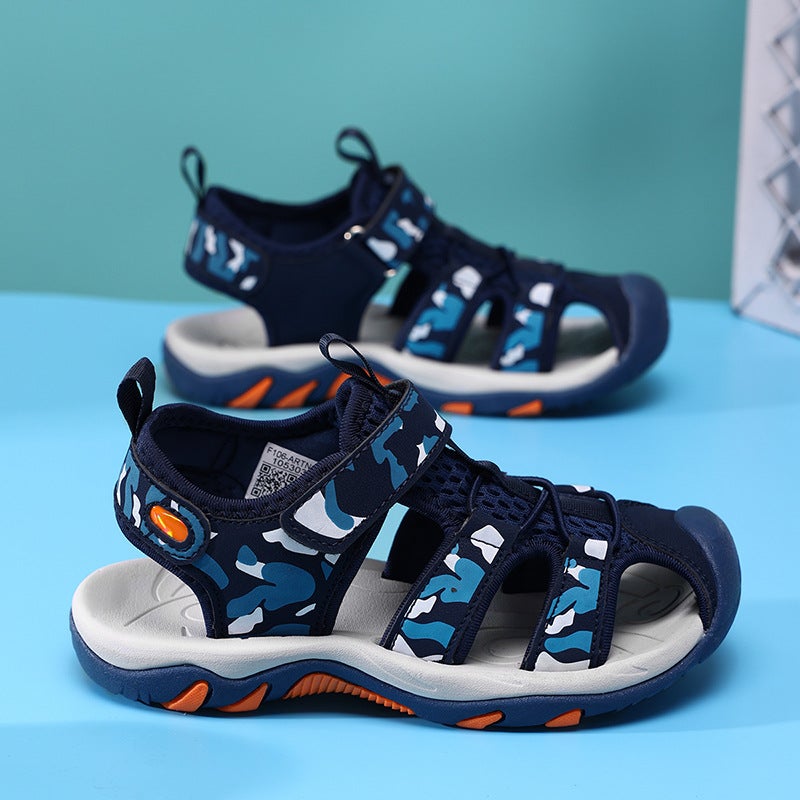 Summer Boys' Closed-Toe Sandals - Soft-Soled Non-Slip Beach Shoes for Kids