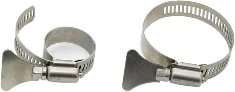 Hose Clamps 8PCS 91-197mm 304 Stainless Steel Water Pipe Clamp Fixed Locking Clamps With Handle Throat Hoops Hand Twist Tube Hoop For Automotive Pipe Radiator Plumbing Fuel Line(91-114mm) - Image 2