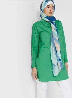 Longline Button Down Shirt