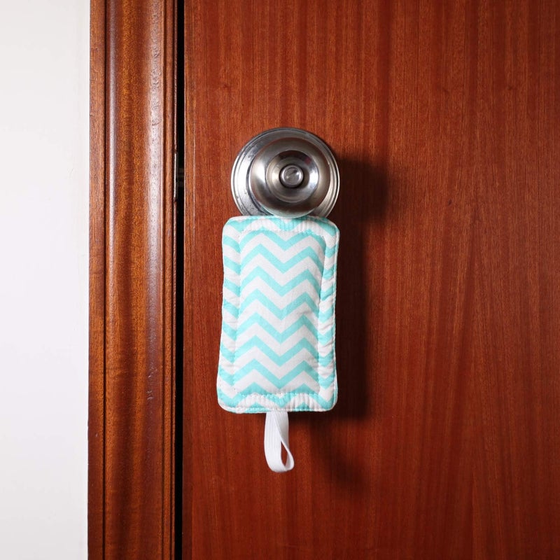 ICObuty Door Silencer  Jammer  3 Pack Noise Reducing Door Cushions  325 x 55 Inch Light Green Chevron - Image 2