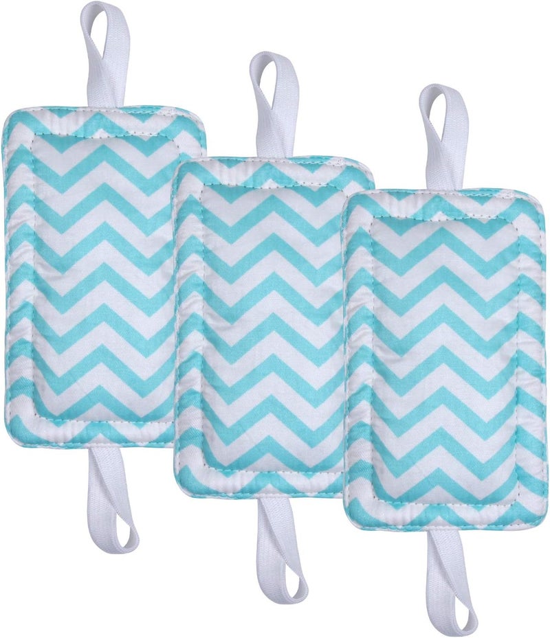 ICObuty Door Silencer  Jammer  3 Pack Noise Reducing Door Cushions  325 x 55 Inch Light Green Chevron - Image 1