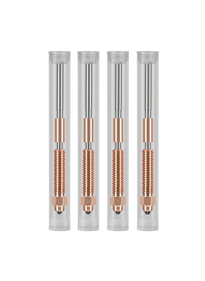 Generic - 3D Printer Accessory 0.4mm CZ Copper Hardened Steel Coating Nozzle Compatible with Creality K1C/ K1 Max/  Ender 3 V3 3D Printer Nozzle Integrated Bimetallic with Titanium Alloy Throat - Image 1