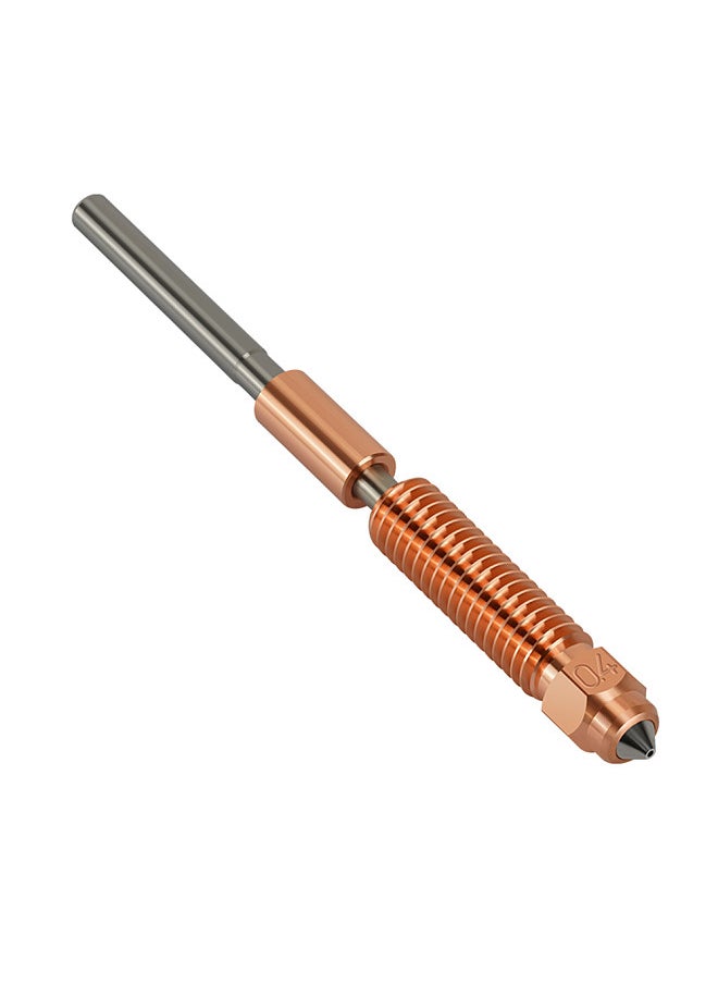 Generic - 3D Printer Accessory 0.4mm CZ Copper Hardened Steel Coating Nozzle Compatible with Creality K1C/ K1 Max/  Ender 3 V3 3D Printer Nozzle Integrated Bimetallic with Titanium Alloy Throat - Image 1