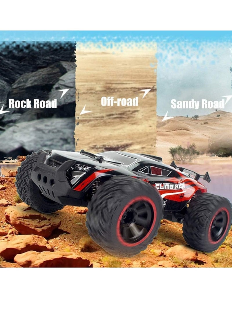 AROAQ - RC Remote Control Car, All Terrain 45° Climbing Remote Control Car Model Toy, High Speed 1:14 Scale Large Off Road RC Vehicle, Big Tyres Climbing Racing Toy Car Model For Children And Adults, (Red) - Image 1
