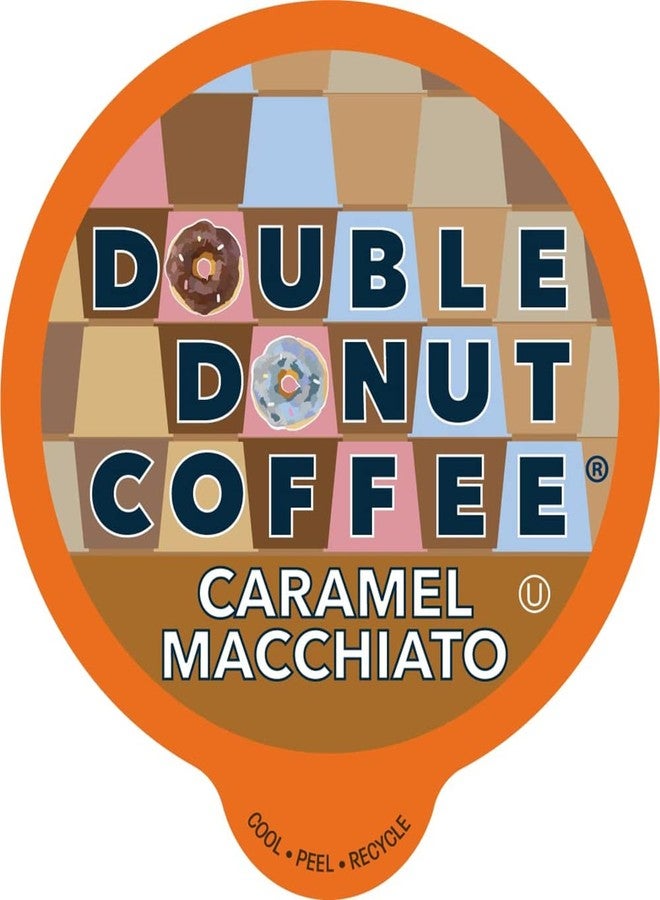 Double Donut Coffee Medium Roast Caramel Macchiato Coffee Pods, 24 Count for Keurig K-Cup Machines - Image 1