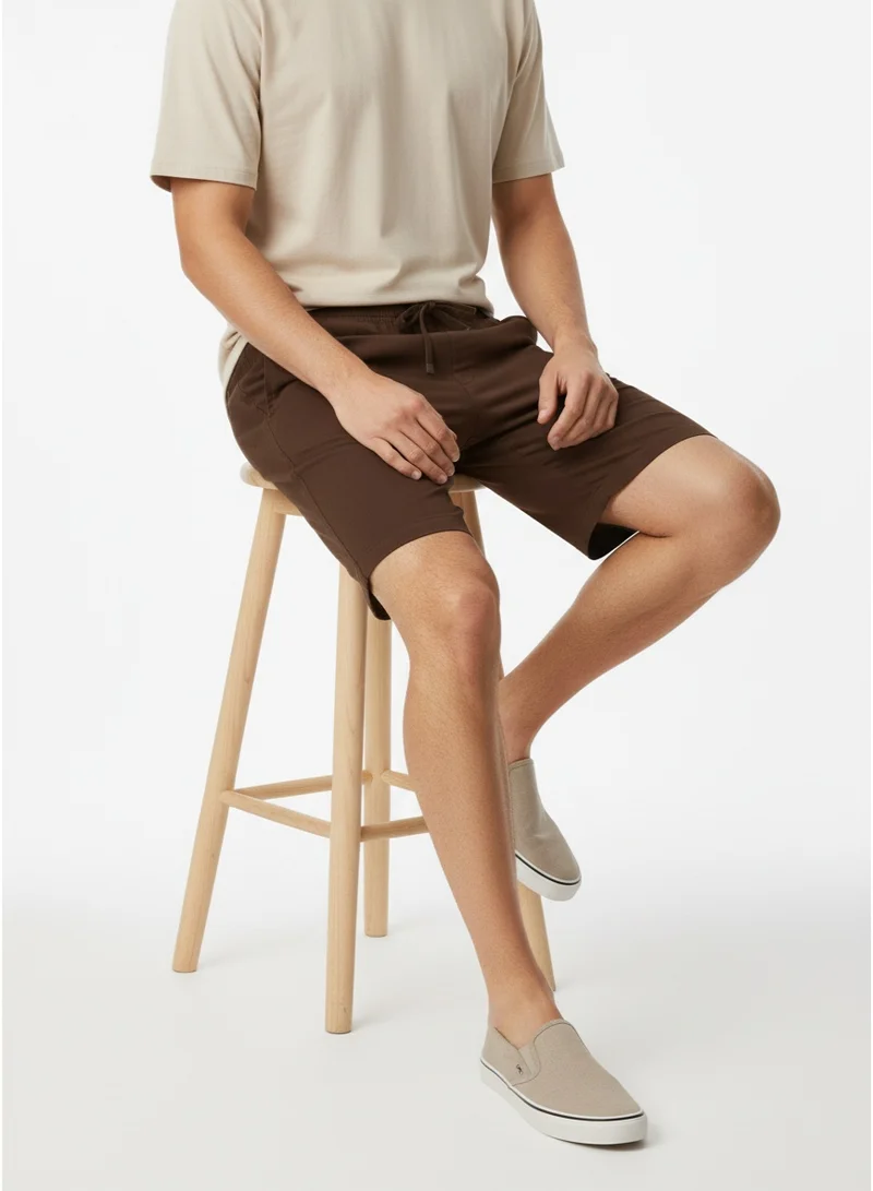 فرنش كونكشن Drawstring Linen Shorts