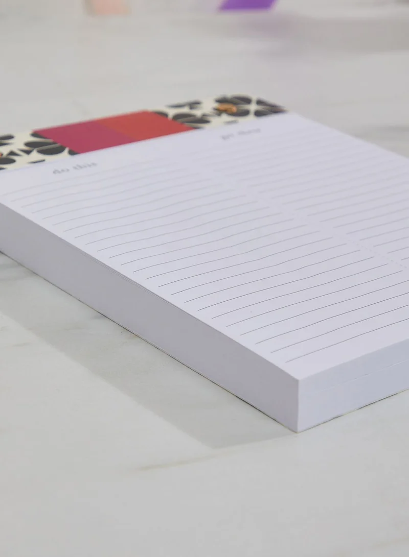 Kate Spade Split Notepad, Black Spade Flower