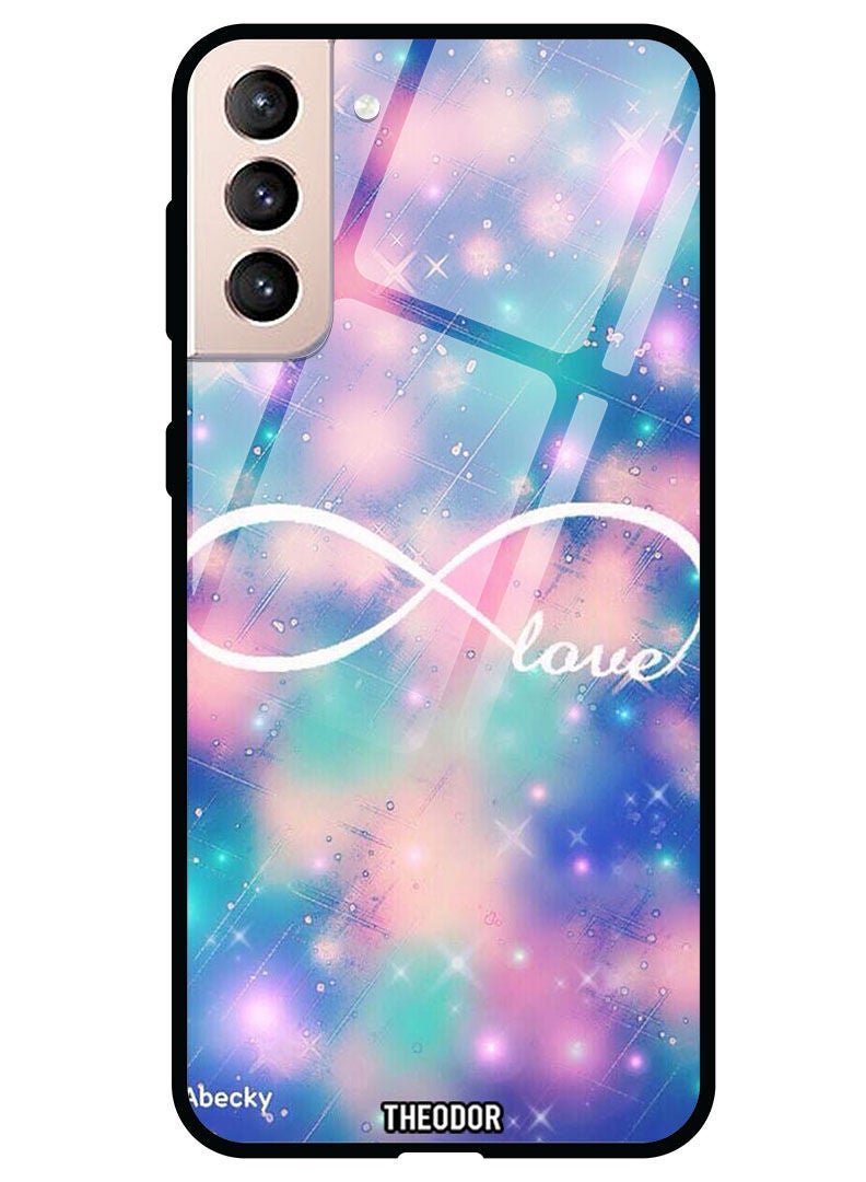 Theodor Protective Tempered Glass Case Cover Samsung Galaxy S21 PLUS  Love Infinity - Image 1