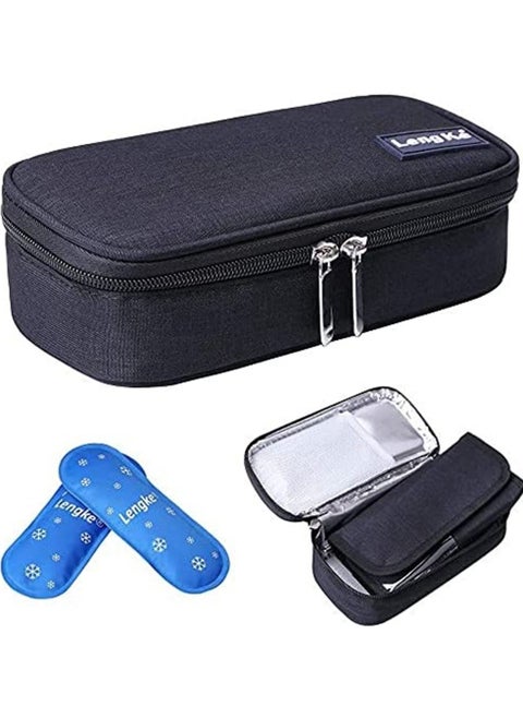 Insulin Cooler Travel Carrying Case Insulated Cooling Bag with 2 Ice Packs