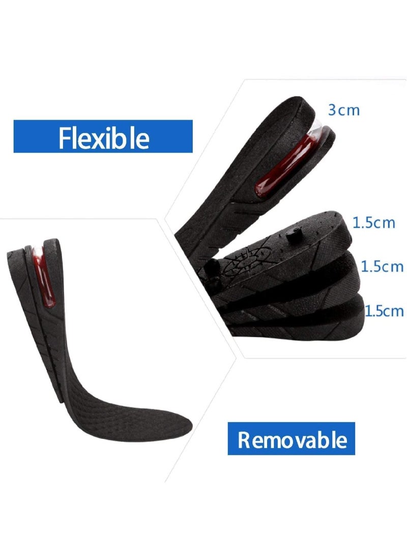 HMANE - 4-Layer Unisex Height Hight Increase Shoe Insoles for Men Women Shoe Pad Lift Kit Air Cushion Heel Inserts 4 Layers 7.5cm - Image 1
