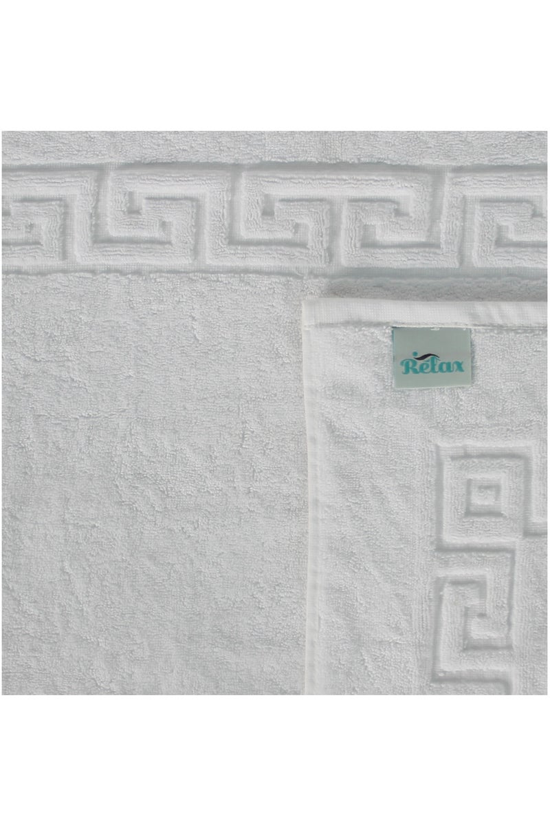 ريلاكس دواسة حمام بحواف قطنية - أبيض - 73×51 سم - Image 3