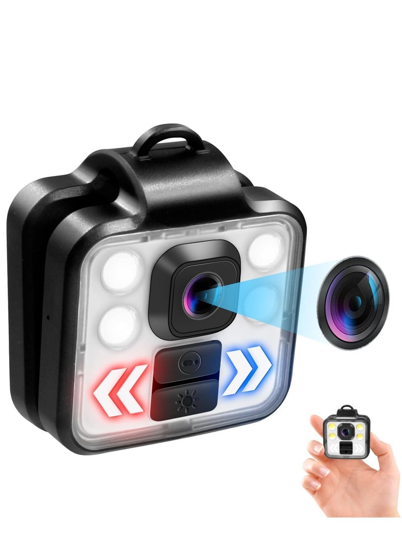 SYOSI - Mini Body Camera, 1080P Portable Video Camera Outdoor Sports Wireless Wearable Camera, 3 Led Modes Flashlight HeadLamp Waterproof Body Worn Camera with Time Stamps for Riding, Running - Image 1