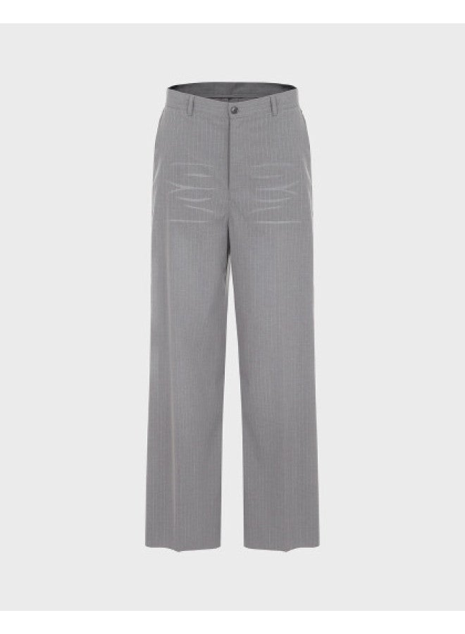 Zara men's Classic Striped Pleated Print Casual Versatile Loose Soft Comfortable Pants - Image 1