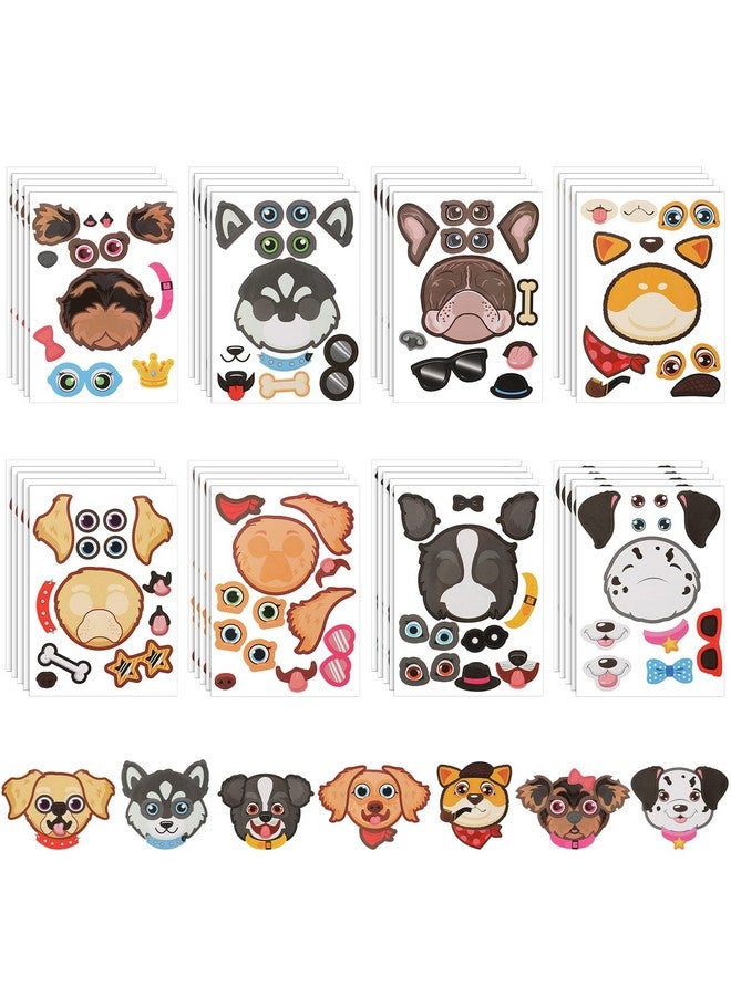 Sinmoe 48 Pcs Make A Face Animal Stickers Make Your Own Animal Car Stickers Zoo Farm Themed Fun Stickers Dog Bee Decals Party Favors Rewards Art Craft(Dog Style) - Image 1
