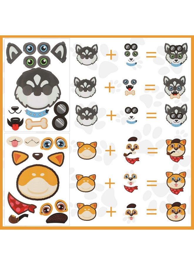Sinmoe 48 Pcs Make A Face Animal Stickers Make Your Own Animal Car Stickers Zoo Farm Themed Fun Stickers Dog Bee Decals Party Favors Rewards Art Craft(Dog Style) - Image 3