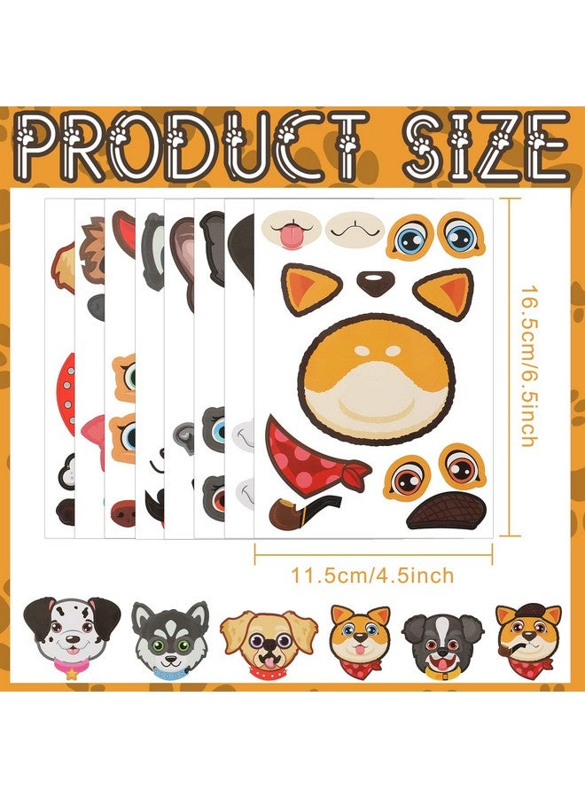 Sinmoe 48 Pcs Make A Face Animal Stickers Make Your Own Animal Car Stickers Zoo Farm Themed Fun Stickers Dog Bee Decals Party Favors Rewards Art Craft(Dog Style) - Image 2