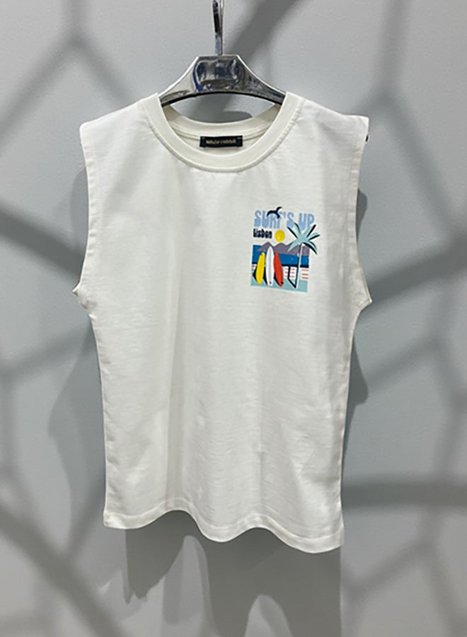 WHITE RABBIT Printed Cut T-Shirt Kids – Off White - Image 3