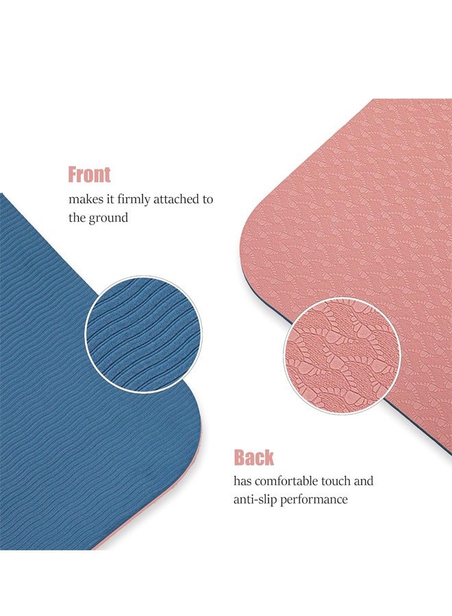 Taimi 6mm Yoga Mat High-resistance for Shock-absorbing, and Knee-supporting Made of High-quality Materials - Lightweight Yoga Mat With a Modern, Stylish Design and a Bag for Easy Portability - Non-slip, Lightweight Training Mat for Yoga, Pilates, Fitness, and Home Exercises - 183x61cm - Image 4