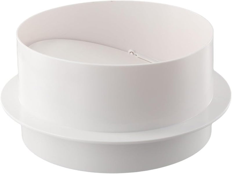 ABS Air Duct Check Valve Round Ventilation Pipe 80MM White for Exhaust Fan - Image 4