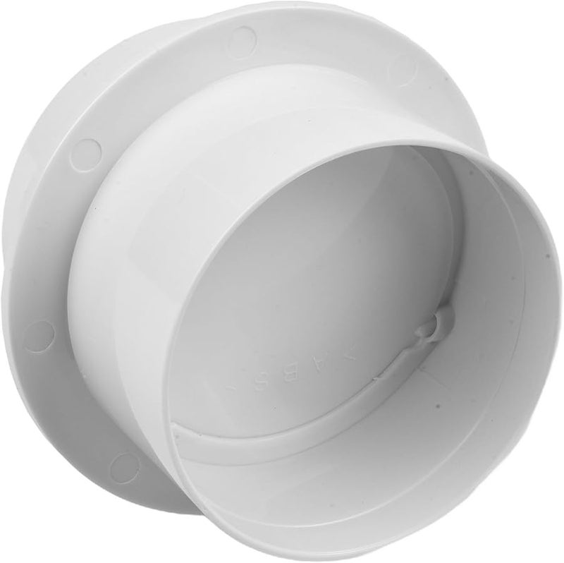 ABS Air Duct Check Valve Round Ventilation Pipe 80MM White for Exhaust Fan - Image 2