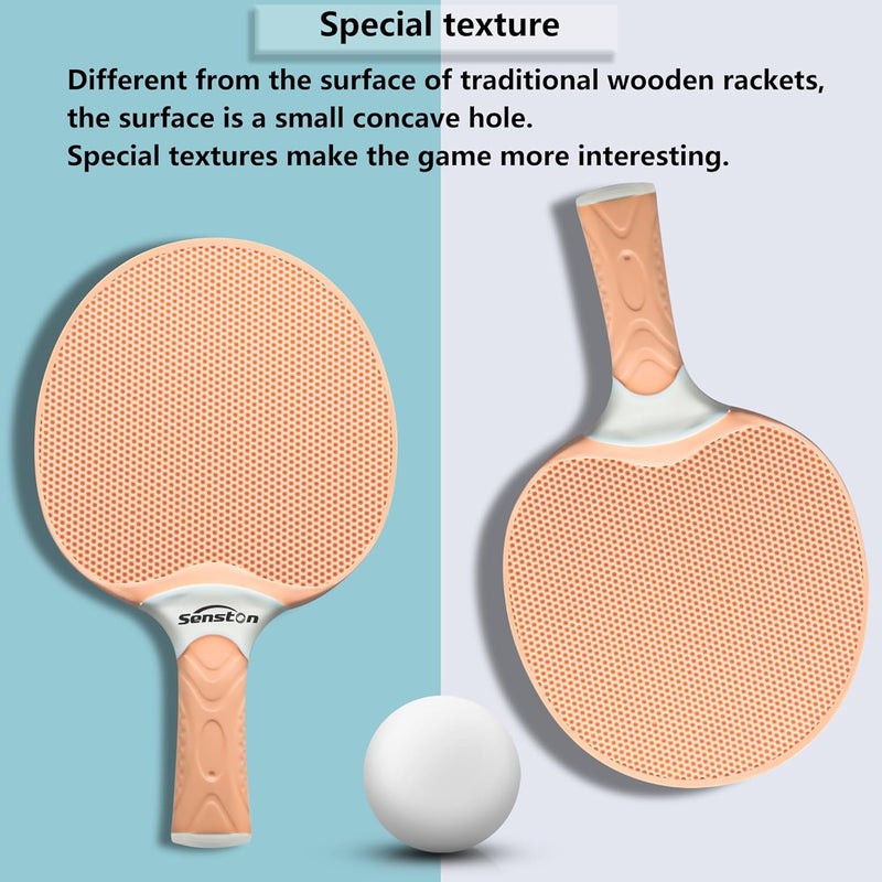 Senston Table Tennis Rackets Set, Professional Table Tennis Racket with 3 Balls, Composite Rubber Ping Pong Paddle Set - Image 2