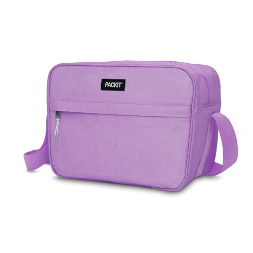 PackIt Freezable Zuma 15-Can Cooler, Lavender, Built with ECOFREEZE Technology, Collapsible, Reusable, Zip Closure with Adjustable Shoulder Strap and Front Zip Pocket, Fits 15, 12 oz Cans - Image 4