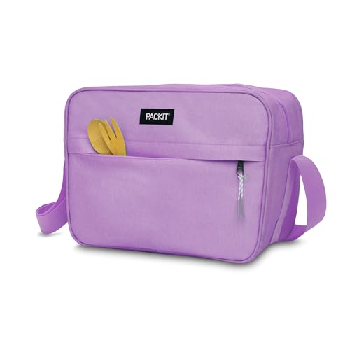 PackIt Freezable Zuma 15-Can Cooler, Lavender, Built with ECOFREEZE Technology, Collapsible, Reusable, Zip Closure with Adjustable Shoulder Strap and Front Zip Pocket, Fits 15, 12 oz Cans - Image 2
