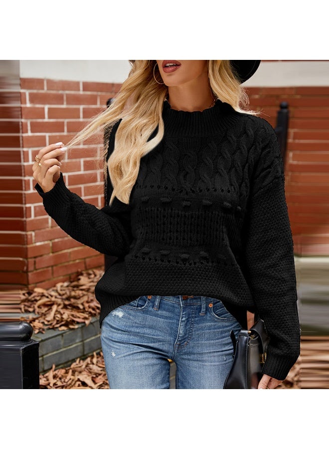 NIBEMINENT Women's Casual Lazy Sweater Autumn Winter Fashion Long Sleeve Pullover Knitted Sweater - Image 1