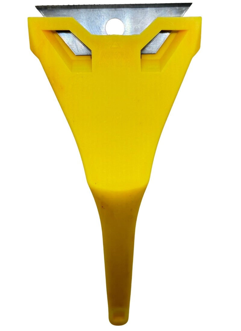 HERIOS Herios Multi-Purpose Scraper Tool with 5 Replacement Blades, Yellow Handle, Manual Glass Cleaner  - Image 3