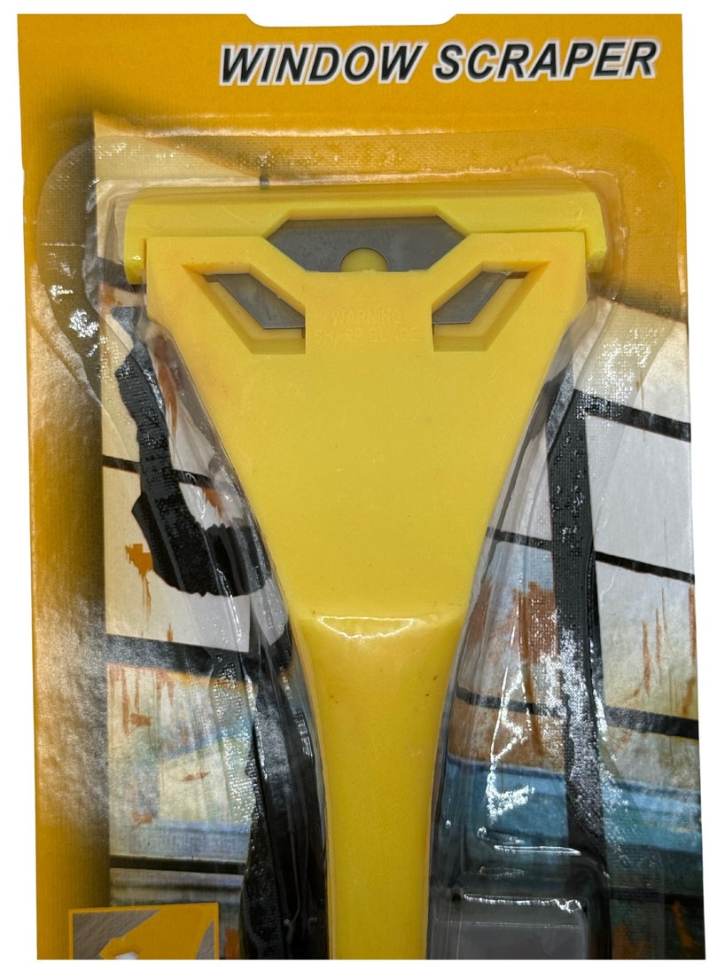 HERIOS Herios Multi-Purpose Scraper Tool with 5 Replacement Blades, Yellow Handle, Manual Glass Cleaner  - Image 5