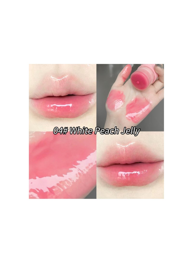 Menow Translucent Essence Lipgloss 04 White Peach Jelly - Image 1