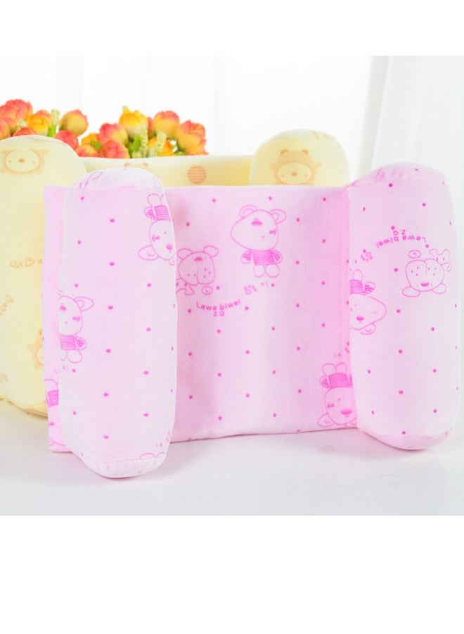 Berma Baby Baby Pillow for Newborns - Anti-Flat Head Shaping Pillow  Hypoallergenic Diamond Velvet Cotton Infant Pillow, Breathable & Washable, Perfect for Boys & Girls (pink) - Image 4