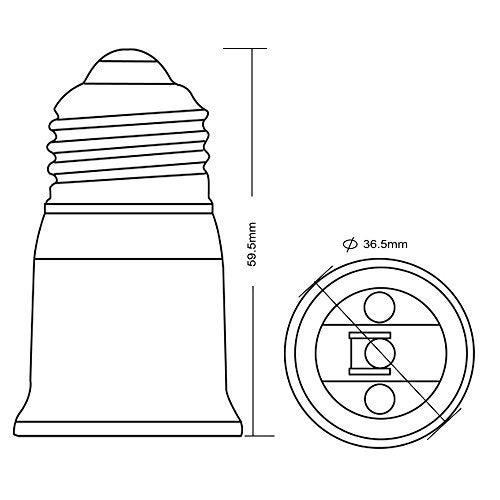 Wood era YI Lighting E26 to E26 Socket Extender, E26 Lamp Bulb Medium Socket 1.25 Inch Extension (2-Pieces) - Image 4