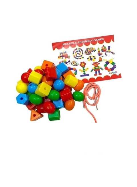 Colored beads game - developing skills and creativity
