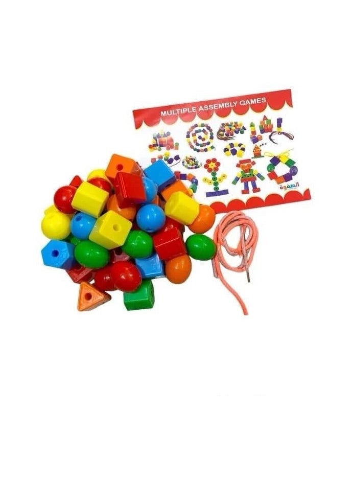 Safwa Toys Colored beads game - developing skills and creativity 