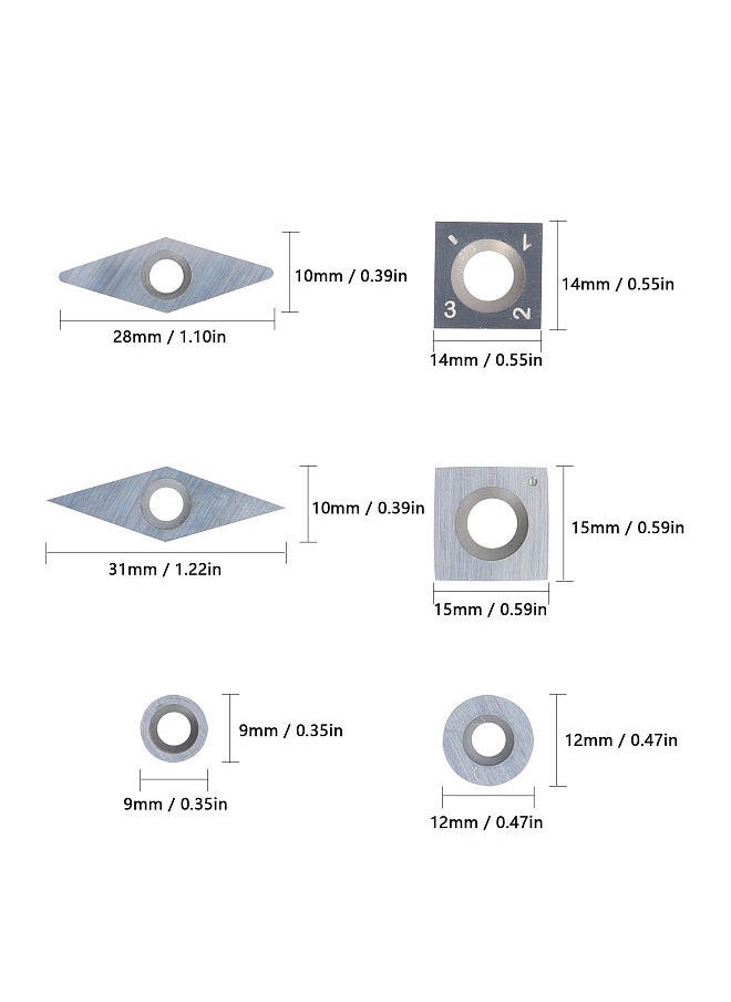 Generic - High Hardness Milling Tool Carbide Insert High Efficiency Accessory Quick Cutting Blades Set with Storge Box - Image 1