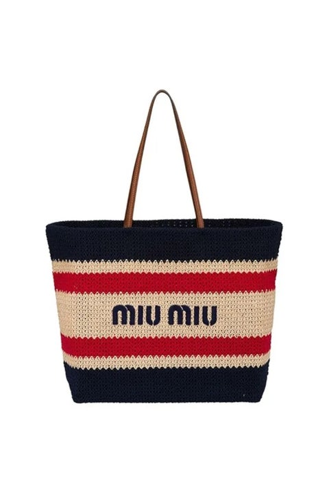 حقيبة يد من القماش المنسوج