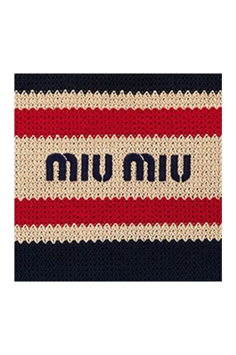 Miu Miu Woven fabric tote bag - Image 5
