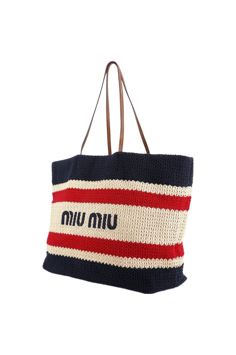 Miu Miu Woven fabric tote bag - Image 2