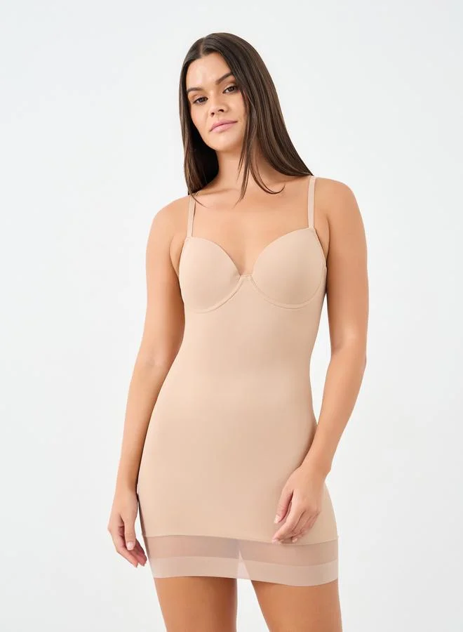 ستايلي Styli Padded Shapewear Strappy Slip Dress