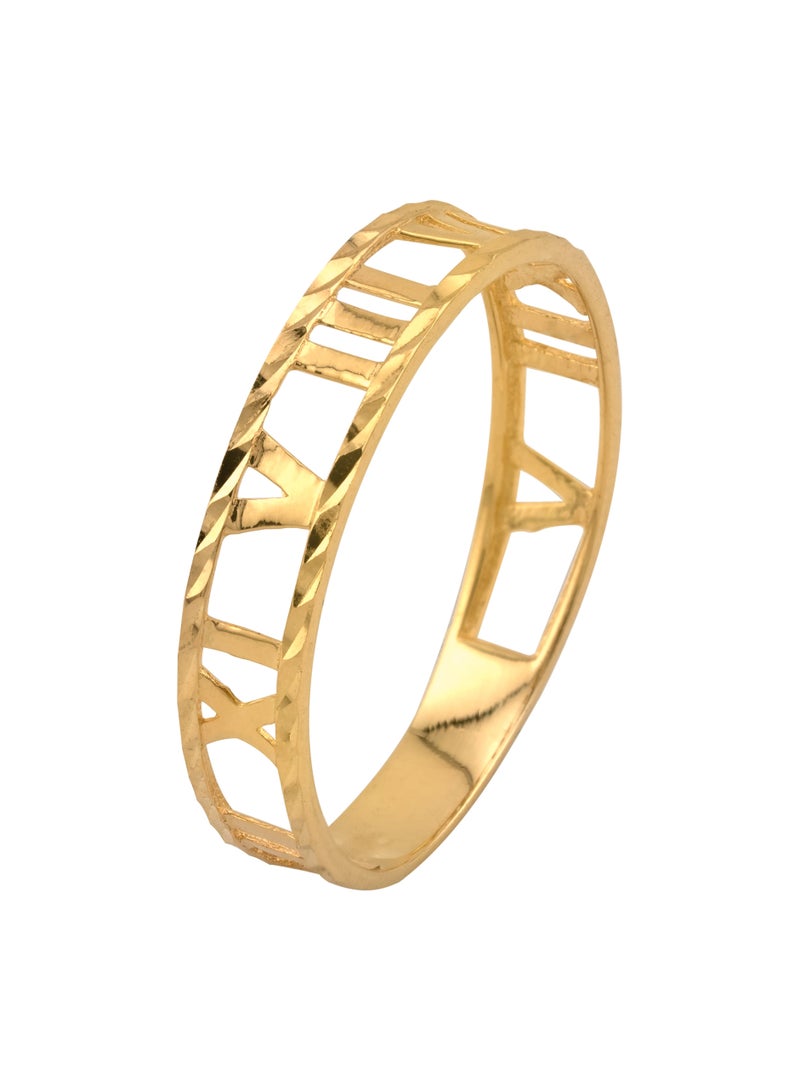 AAZ Jewellery L.L.C Roman Numeral 18K Gold Ring - Image 1