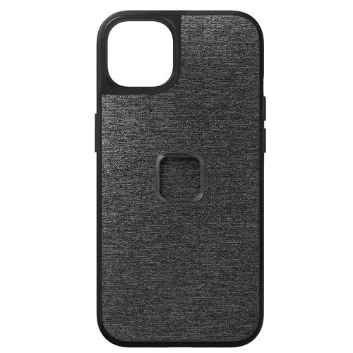 Peak Design Mobile Everyday Phone Case for iPhone 14, Charcoal, Slim Profile, 6 ft Drop Protection, Weatherproof Fabric Shell, SlimLink Connects to Mobile Mounts & Gear - Image 1