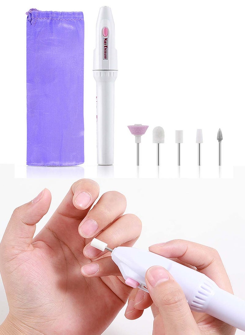 5 in 1 Electric Nail Filer Kit Portable Nail Drill Manicure Set Nail Drill File Grinder Polisher Grooming Kit - Image 1